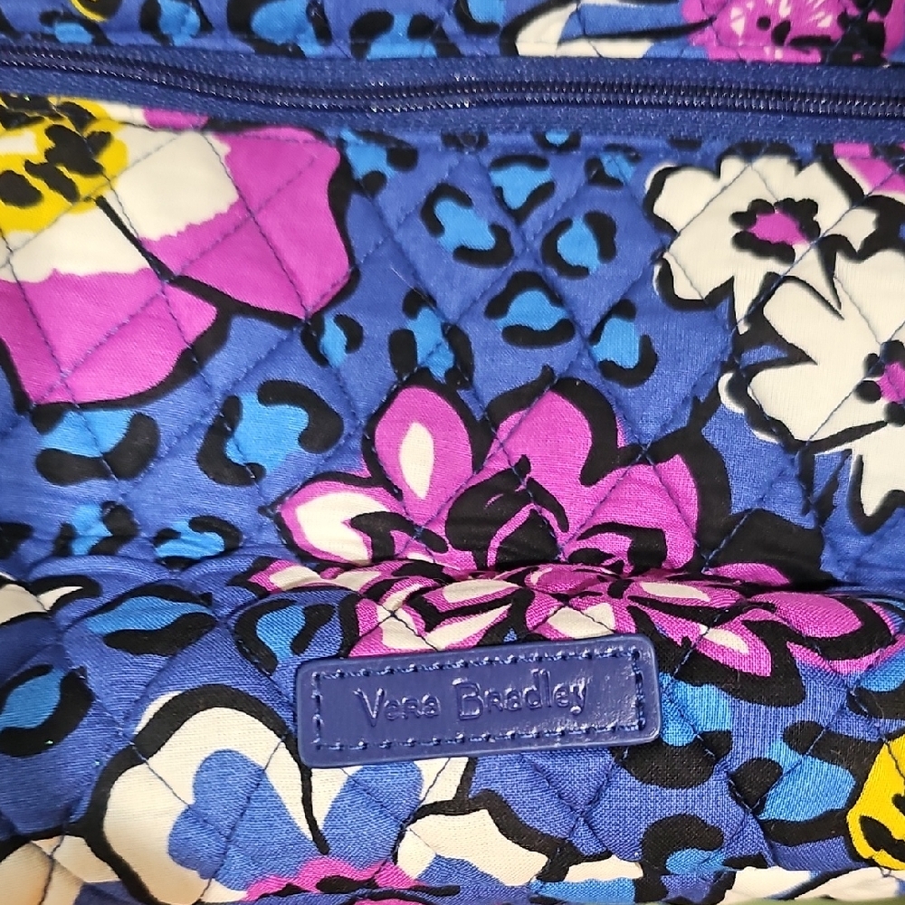 Vera Bradley Blue and Pink Floral Quilted Backpack